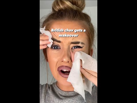 British chav gets a makeover #british #makeup #britishmakeup #viral   #makeover #glowup #catfish