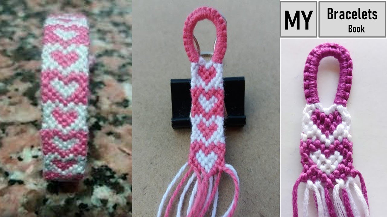 Heart Bracelet Tutorial, BraceletPattern #97849, Easy Heart Bracelet Making, Heart in heart Bracelet