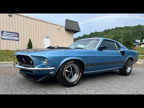 1969 Ford Mustang Mach 1 S Code 390 4 Speed Winter Blue!