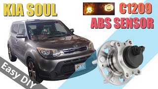 2014 Kia Soul ABS & Traction Control Lights C1209 Rear ABS Sensor Remove and Replace