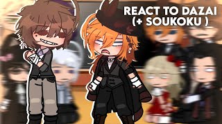 Gacha ADA + PM react to Dazai ( + soukoku ) // first vid // 🎀 [REPOST]