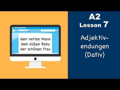 Learn German | Adjektivendungen | Dativ | German for beginners | A2 Lesson 7