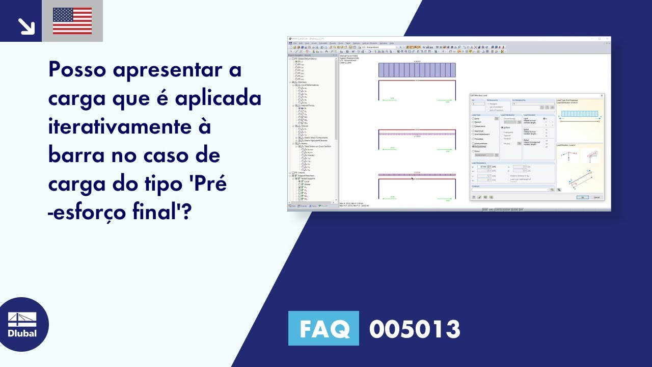 FAQ 005013 | Posso apresentar a carga que é aplicada iterativamente à barra no caso do tipo ...