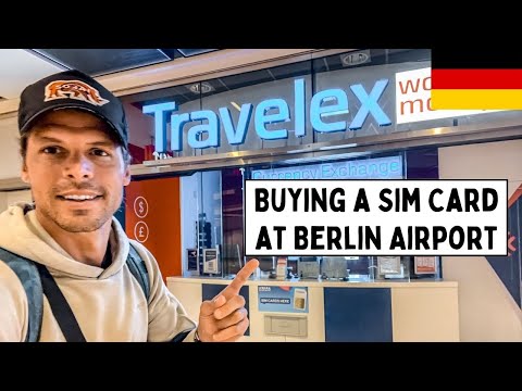 Comprando um cartão Sim para a Alemanha no aeroporto de Berlim