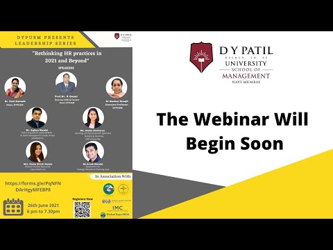 Webinar@ Rethinking HR Practises  in 2021 and  beyond