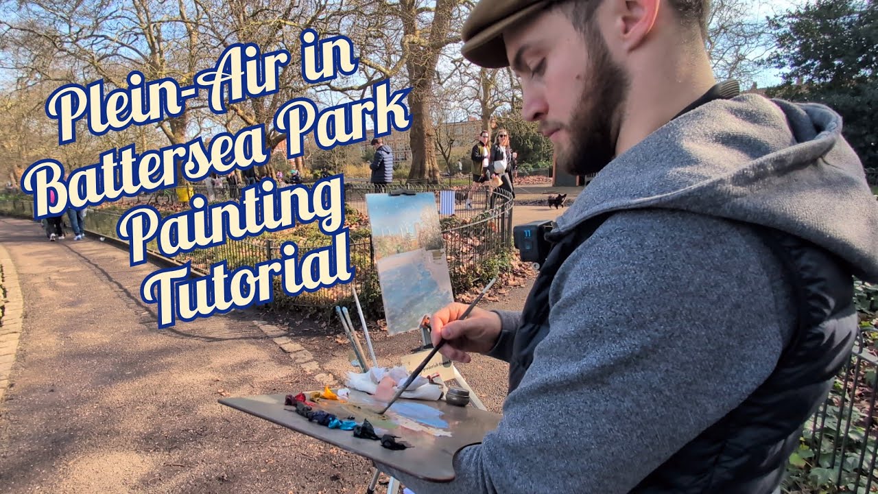 Painting Battersea Power Station from the Park - Unexpected Artist Meetup!