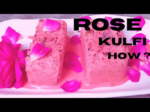 rose flavours kulfi.#home made kulfi #desseert recipi #WOW BINITA