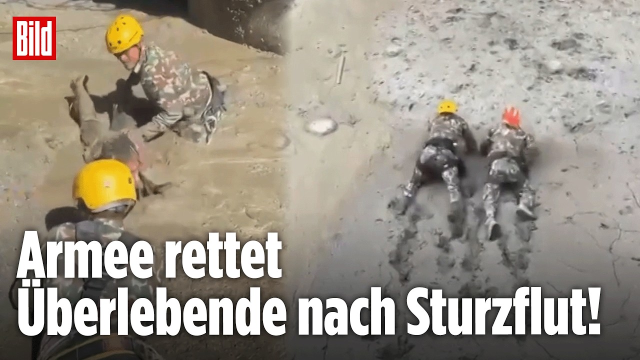 NEPAL: Zwei Menschen lebend aus Flut-Tunnel gerettet! Suche nach Vermissten geht weiter