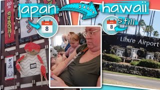 TRAVELING BACK IN TIME FROM JAPAN TO HAWAII | LEAVING HOKKAIDO JAPAN | TRAVELING TO KAUAI HAWAII