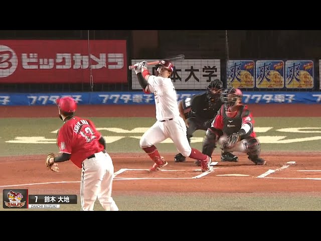 【打った瞬間】イーグルス・鈴木の完璧な先制ソロHR
