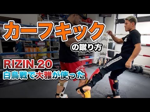 【 #HIROYA塾 】カーフキックの蹴り方ハウツー徹底解説！【RIZIN vs白鳥戦で大雅が使ったアノ技】