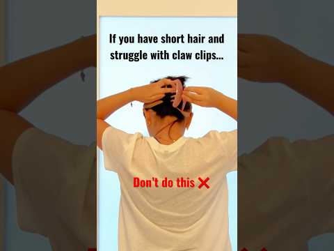 How to do a ponytail with a claw clip on short hair #hair #hairstyle #clawclips #hairtutorial