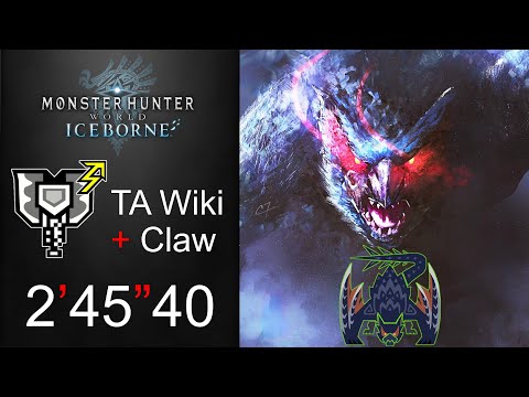 MHWIceborne [XB] Nargacuga Charge blade Solo 2’45 | TA wiki rules