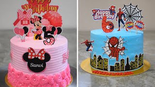 Minnie Mouse And Spider-Man Cake | Cake Decorating Video