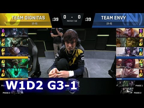 Dignitas vs Team EnVyUs | Game 1 S7 NA LCS Summer 2017 Week 1 Day 2 | DIG vs NV G1 W1D2