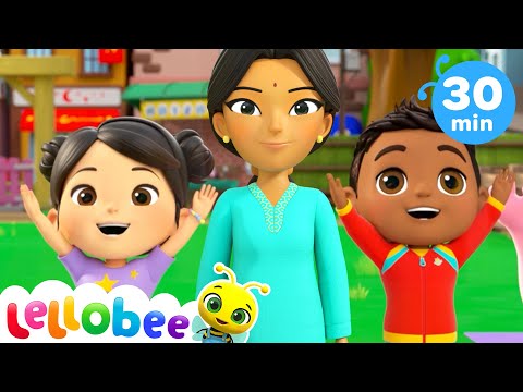 Yoga Time with Lellobee + More - Lellobee City Farm | Kids Cartoons& Nursery Rhymes | Moonbug Kids