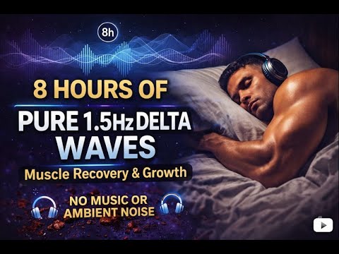 8 Hours of 1.5Hz Delta Binaural Waves | Pure Sleep Frequency for Muscle Recovery & Growth