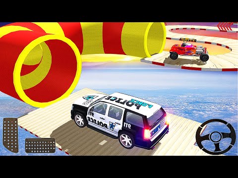 Police Mega Ramp Stunts Car Stunts Games - Impossible Police Car - Android GamePlay #2