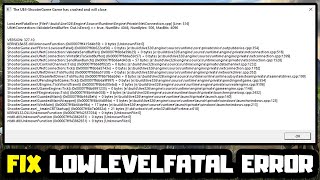 FIX ARK Survival Evolved LowLevelFatal Error The U