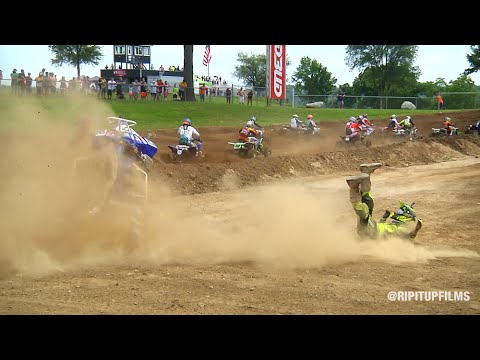 Brandon Laabs Holeshot Crash - Pro Am Moto 1 - 2015