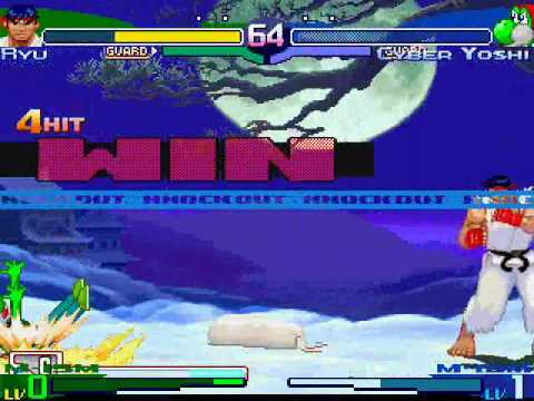 SS MUGEN All Stars #62 - SF3 Ryu(me) vs. Cyber Yoshi