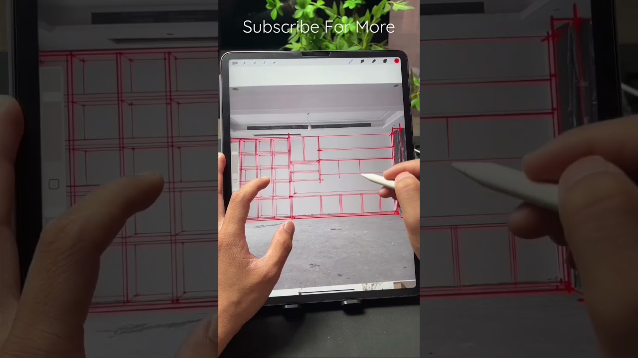 House Interior Design In Procreate 🤯💥.....#interiordesign #interior #procreate