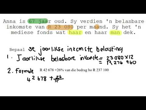 Bereken Jaarlikse Inkomstebelasting Gr12