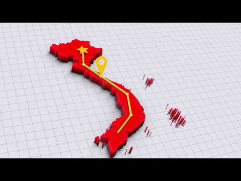 Free download template 3D Vietnam map