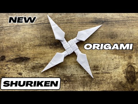NINJA STAR SHURIKEN ORIGAMI NEW MODEL PAPER CRAFT | DIY WEAPON STAR ORIGAMI FOLDING NINJA SHURIKEN