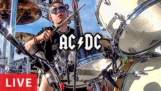 AC/DC - LIVE (10 year old Drummer) Avery Drummer Molek & Big Jack