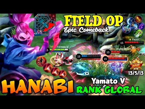 13 Kills!! COMEBACK Hanabi Sidelane Monster MVP 10.5 Points!! - Build Top 1 Global Hanabi ~ MLBB