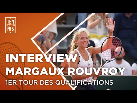 Margaux Rouvroy après sa victoire contre Kenin en qualification de Roland-Garros 2023 | FFT