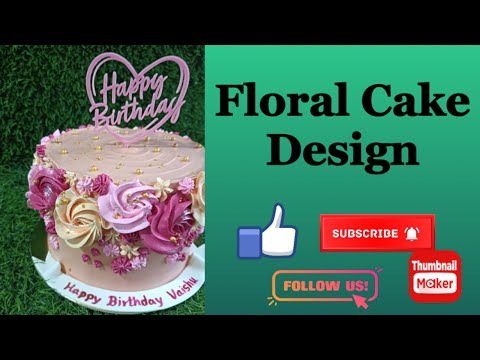 Whipped Cream Floral Cake Design 🎂|Trending Rosette Cake Decoration Ideas |