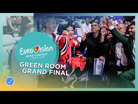 Reactions in the green room during the Grand Final of the 2018 Eurovision Song Contest
