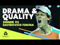 Drama & Quality in Sinner vs Davidovich Fokina Battle | Dubai 2022 Highlights