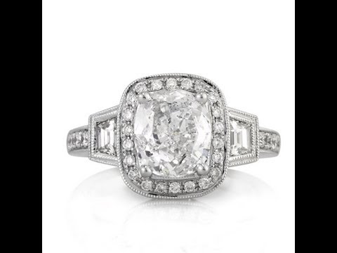 2.95ct Cushion Cut Diamond Engagement Anniversary Ring
