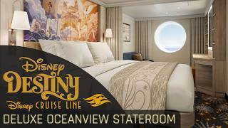 Deluxe Oceanview Stateroom Walkthrough Tour | Disney Destiny | Disney Cruise Line 2026