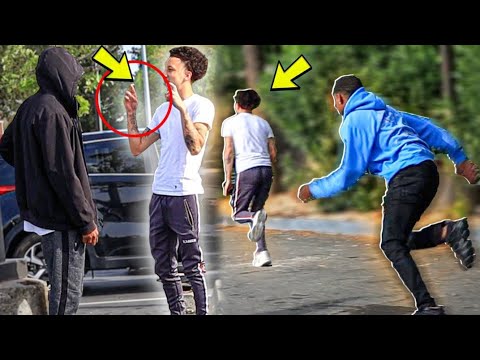 Throwing Up Fake Gang Signs In The HOOD Prank Got CRAZY!