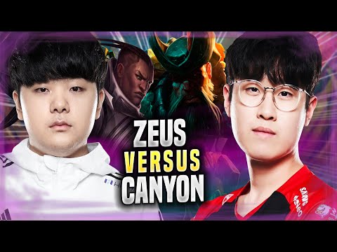 ZEUS vs CANYON! - T1 Zeus Plays Gangplank TOP vs DK Canyon Lucian! | Season 2022