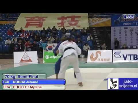 Judo 2009 GP Qingdao: Juliane Robra (SUI) - Mylene Chollet (FRA) [-70kg] bronze.