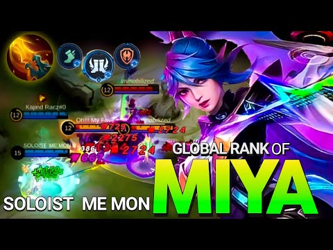 GREAT DRAGON SPEAR Miya SOLOIST ME MON Crazy Burst Damage Build Global Rank of Miya - Mobile Legends