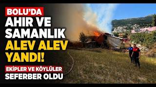 Boluda Ahır ve Samanlık Alev Alev Yandı