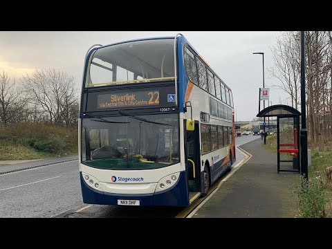 Stagecoach north east enviro e400 12074 22 wallsend to Silverlink