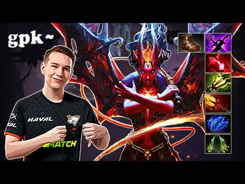 gpk - Queen of Pain Midlane | Dota 2 7.30e Gameplay