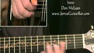 How To Play Don McLean Circus Song (intro only)