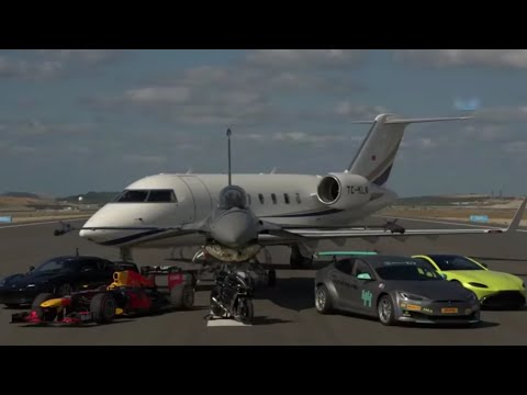 Kawasaki Ninja H2R Vs F1 Car Vs F16 Jet Vs Super-Cars Vs PrivateJet Drag Race - The Ultimate Race