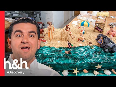 Buddy Makes a Great Cake Out of Sun-Tanned Bodies | Cake Boss | Discovery H&H