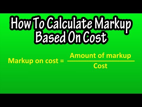 Markup Based On Cost Formula Explained - How To Calculate Or Find Markup Based On Cost Business Math