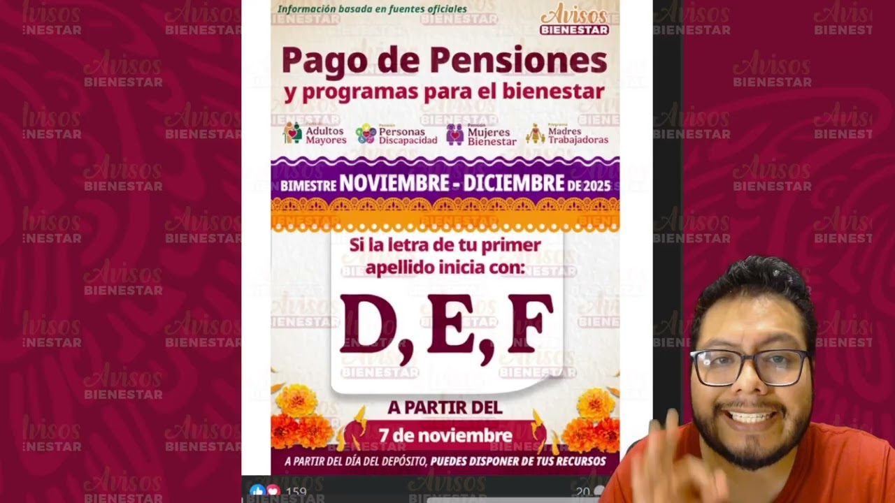Hoy 7 de noviembre a esto adultos mayores y mujeres de 63 y 64 años les toco pago pensión bienestar