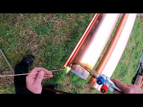 Kupfer Dachrinne anbringen - Teil 2 - Dachrinne hart löten - Dachdecker aus Colditz